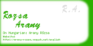 rozsa arany business card